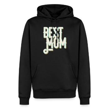 Best Mom Proud Mom Funny Mom Design - Men’s Premium Organic Hoodie - black - Front - Nico (187cm)