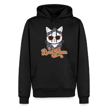 Meilleure Maman Chat Mignon Maman Élégant - Sweat à capuche Premium bio Homme - noir - Devant - Nico (187cm)