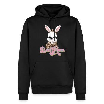 Maman Lapin Mignon Lapin Maman Mignon Lapin de Pâques - Sweat à capuche Premium bio Homme - noir - Devant - Nico (187cm)