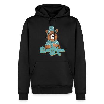 Capymama Lustige Capybara Mutter Liebe - Männer Premium Bio Hoodie - Schwarz - Vorne - Nico (187cm)