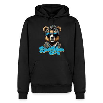 Meilleure maman drôle maman ours mère ours design - Sweat à capuche Premium bio Homme - noir - Devant - Nico (187cm)