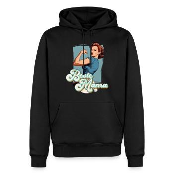 Best Mom Proud Mom Funny Mom Design - Men’s Premium Organic Hoodie - black - Front - Nico (187cm)