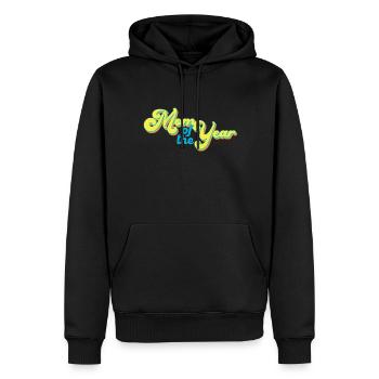 Mother of the Year Great Mom Vintage Style - Men’s Premium Organic Hoodie - black - Front - Nico (187cm)