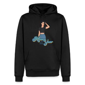Mutter des Jahres Lustige Mutti Stolze Mama Design - Männer Premium Bio Hoodie - Schwarz - Vorne - Nico (187cm)