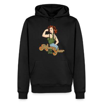 Mutter des Jahres Stolze Beste Mama Design - Männer Premium Bio Hoodie - Schwarz - Vorne - Nico (187cm)