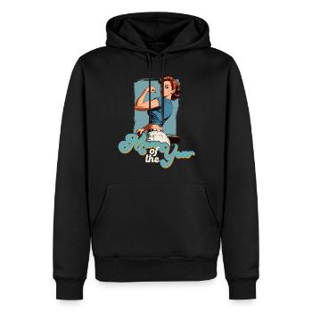 Mutter des Jahres - Stolze Beste Mama Design - Männer Premium Bio Hoodie - Schwarz - Vorne - Nico (187cm)