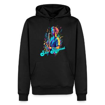 Lustiges Saxophon Design Jazz Musik Liebhaber - Männer Premium Bio Hoodie - Schwarz - Vorne - Nico (187cm)