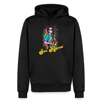 Lustiges Saxophon Design Jazz Musik Liebhaber - Männer Premium Bio Hoodie - Schwarz - Vorne - Nico (187cm)