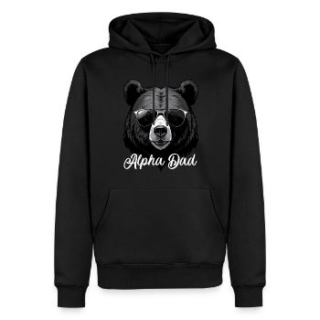 Alpha Dad Lustiger Vater Perfekter Style - Männer Premium Bio Hoodie - Schwarz - Vorne - Nico (187cm)