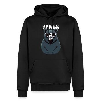 Alpha Dad Lustiger Vater Perfekter Style - Männer Premium Bio Hoodie - Schwarz - Vorne - Nico (187cm)