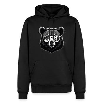 Bären Vater Lustiger Vater Perfekter Style - Männer Premium Bio Hoodie - Schwarz - Vorne - Nico (187cm)