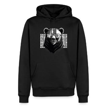 Bären Vater Lustiger Vater Perfekter Style - Männer Premium Bio Hoodie - Schwarz - Vorne - Nico (187cm)