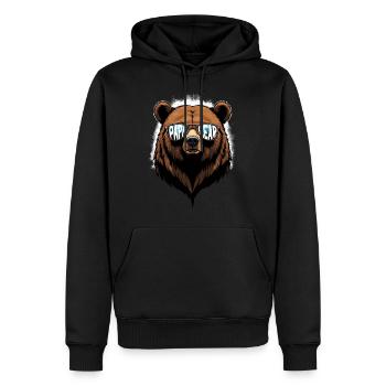 Bären Vater Lustiger Vater Perfekter Style - Männer Premium Bio Hoodie - Schwarz - Vorne - Nico (187cm)
