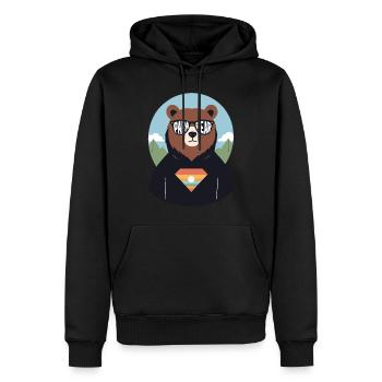 Bären Vater Lustiger Papa Perfekter Style - Männer Premium Bio Hoodie - Schwarz - Vorne - Nico (187cm)
