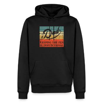 Humorous Father's Day Saying Funny Father Style - Men’s Premium Organic Hoodie - black - Front - Nico (187cm)