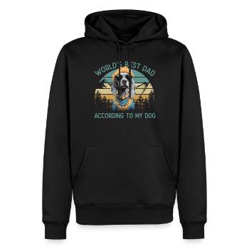 Meilleur chien papa au monde Amoureux des chiens de Weimar - Sweat à capuche Premium bio Homme - noir - Devant - Nico (187cm)