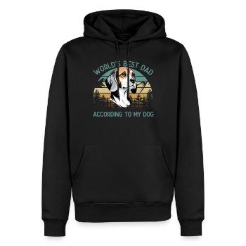 World Best Dog Dad Beagle Funny - Men’s Premium Organic Hoodie - black - Front - Nico (187cm)