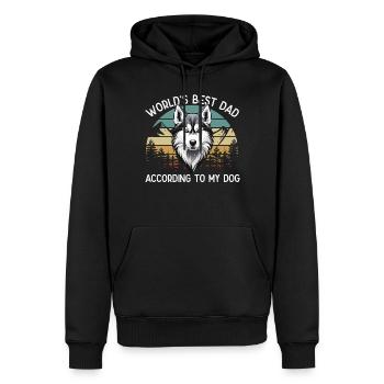 Welt Bester Hundepapa Siberian Husky Lustige - Männer Premium Bio Hoodie - Schwarz - Vorne - Nico (187cm)