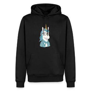 Einhorn Mama Lustige Einhörner Liebende Mutter - Männer Premium Bio Hoodie - Schwarz - Vorne - Nico (187cm)