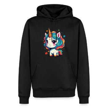 Einhorn Liebhaber Design Lustige Einhörner - Männer Premium Bio Hoodie - Schwarz - Vorne - Nico (187cm)