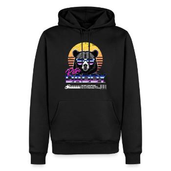 Rétro Daddy Vintage Dad Perfect Father’s Day Design - Sweat à capuche Premium bio Homme - noir - Devant - Nico (187cm)