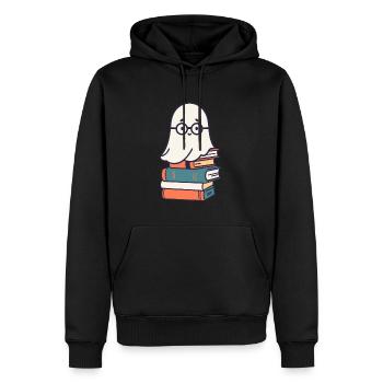 Reading Halloween Ghost Little Books Ghost - Men’s Premium Organic Hoodie - black - Front - Nico (187cm)