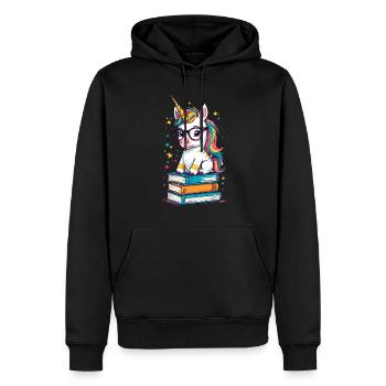Einhorn Fantasie Geschichten Süßer Einhorn - Männer Premium Bio Hoodie - Schwarz - Vorne - Nico (187cm)