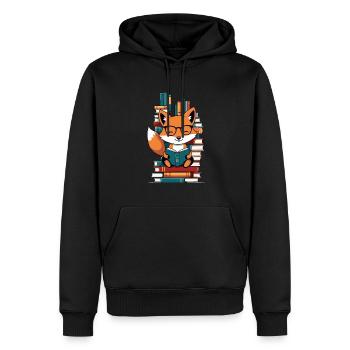 Niedlicher Buch Liebhaber Lustiges Bücher Design - Männer Premium Bio Hoodie - Schwarz - Vorne - Nico (187cm)
