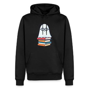 Amoureux des livres Style Petits livres Halloween - Sweat à capuche Premium bio Homme - noir - Devant - Nico (187cm)