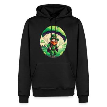 Parapente Trèfle de la Saint-Patrick - Sweat à capuche Premium bio Homme - noir - Devant - Nico (187cm)