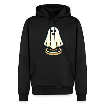 Funny Vintage Ghost Retro Art Style Halloween - Männer Premium Bio Hoodie - Schwarz - Vorne - Nico (187cm)