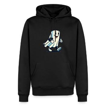 Funny Vintage Ghost Retro Art Style - Männer Premium Bio Hoodie - Schwarz - Vorne - Nico (187cm)