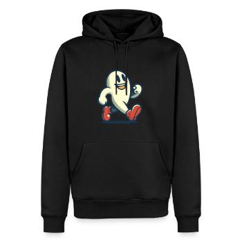 Lustiger Vintage Geist Retro Kunst Stil - Männer Premium Bio Hoodie - Schwarz - Vorne - Nico (187cm)
