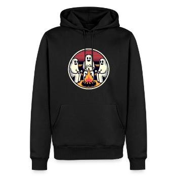 Ghosts at the campfire campsite Lustige - Men’s Premium Organic Hoodie - black - Front - Nico (187cm)