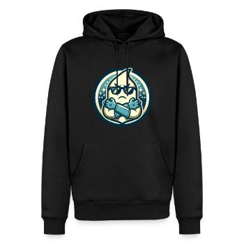 Cool fantôme Vintage Art Style Spooky Saison - Sweat à capuche Premium bio Homme - noir - Devant - Nico (187cm)