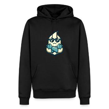 Cool fantôme Vintage Art Style Effrayant Effrayant Saison - Sweat à capuche Premium bio Homme - noir - Devant - Nico (187cm)
