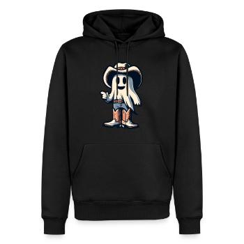Lustiger Cowboy Geisterjäger Hut Boots Halloween - Männer Premium Bio Hoodie - Schwarz - Vorne - Nico (187cm)