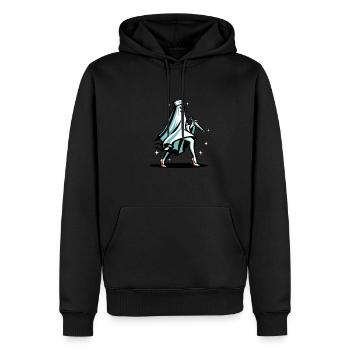 Drôle d’infirmière fantôme Halloween Costume - Sweat à capuche Premium bio Homme - noir - Devant - Nico (187cm)