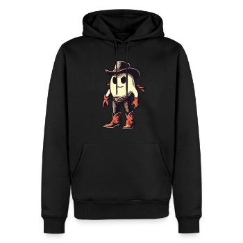 Drôle Cowboy fantôme Halloween costume - Sweat à capuche Premium bio Homme - noir - Devant - Nico (187cm)