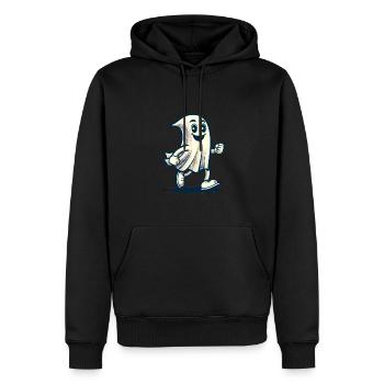Drôle Vintage Fantôme Rétro Art Style Halloween - Sweat à capuche Premium bio Homme - noir - Devant - Nico (187cm)
