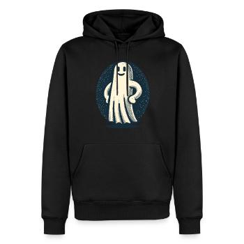 Lustiger Vintage Geist Retro Kunst Stil - Männer Premium Bio Hoodie - Schwarz - Vorne - Nico (187cm)