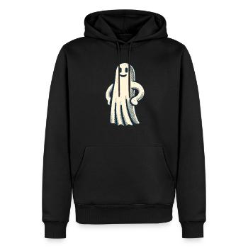 Lustiger Vintage Geist Retro Art Style Halloween - Männer Premium Bio Hoodie - Schwarz - Vorne - Nico (187cm)