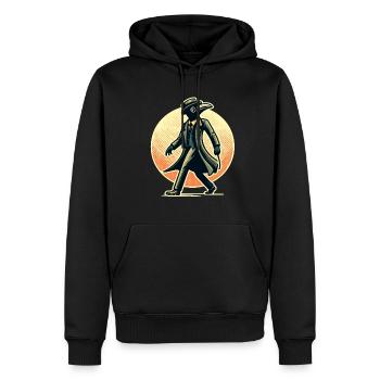Plague Doctor Vintage Pest Doktor Halloween Kostüm - Männer Premium Bio Hoodie - Schwarz - Vorne - Nico (187cm)