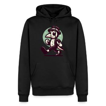 Rétro Vintage Dessin animé Halloween Costume Décoration - Sweat à capuche Premium bio Homme - noir - Devant - Nico (187cm)
