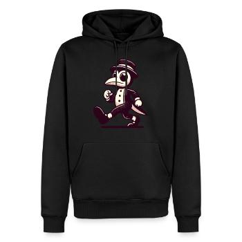 Rétro Vintage Dessin animé Halloween Costume Décoration - Sweat à capuche Premium bio Homme - noir - Devant - Nico (187cm)