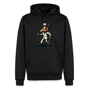 Rétro Vintage Dessin animé Halloween Costume Décoration - Sweat à capuche Premium bio Homme - noir - Devant - Nico (187cm)