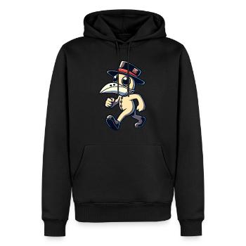 Rétro Vintage Dessin animé Halloween Costume Décoration - Sweat à capuche Premium bio Homme - noir - Devant - Nico (187cm)