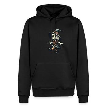 Retro Cartoon Hexen Vintage Hexen Design - Männer Premium Bio Hoodie - Schwarz - Vorne - Nico (187cm)