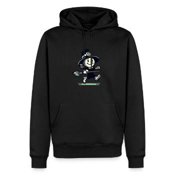 Retro Cartoon Hexen Vintage Hexen Design - Männer Premium Bio Hoodie - Schwarz - Vorne - Nico (187cm)