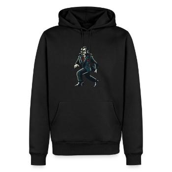 Vampire Rétro Vintage Style Halloween Costume Décoration - Sweat à capuche Premium bio Homme - noir - Devant - Nico (187cm)